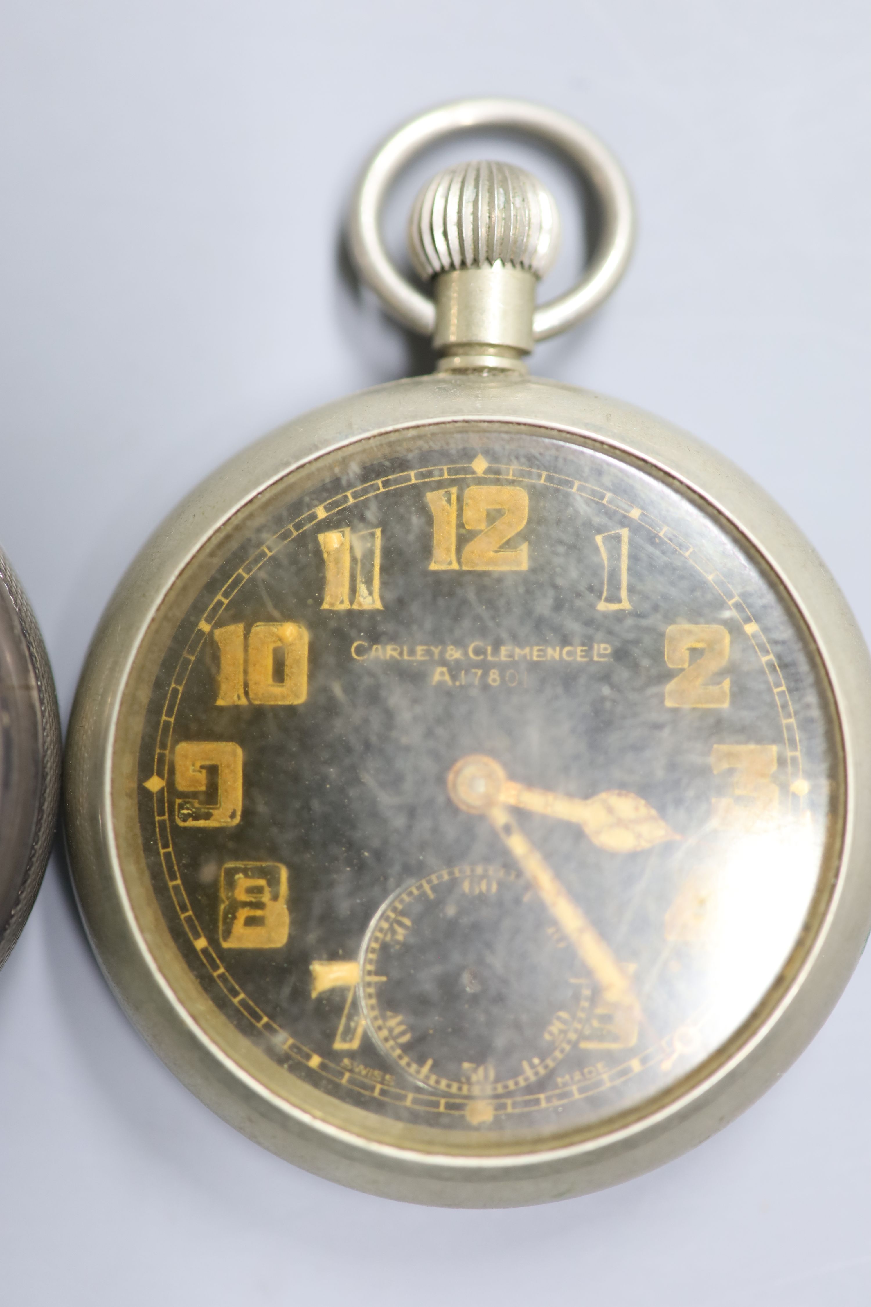 A late Victorian silver open faced keywind pocket watch by Lawson & Son, Old Steyne, Brighton and one other pocket watch.